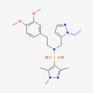 N-[2-(3,4-dimethoxyphenyl)ethyl]-N-[(1-ethyl-1H-pyrazol-5-yl)methyl]-1,3,5-trimethyl-1H-pyrazole-4-sulfonamide