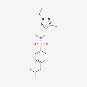 N-[(1-ethyl-3-methyl-1H-pyrazol-4-yl)methyl]-4-isobutyl-N-methylbenzenesulfonamide