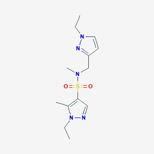 1-ethyl-N-[(1-ethylpyrazol-3-yl)methyl]-N,5-dimethylpyrazole-4-sulfonamide