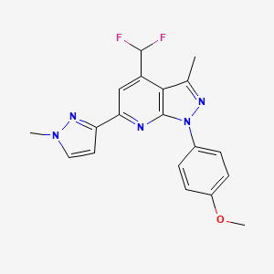 4-[4-(DIFLUOROMETHYL)-3-METHYL-6-(1-METHYL-1H-PYRAZOL-3-YL)-1H-PYRAZOLO[3,4-B]PYRIDIN-1-YL]PHENYL METHYL ETHER