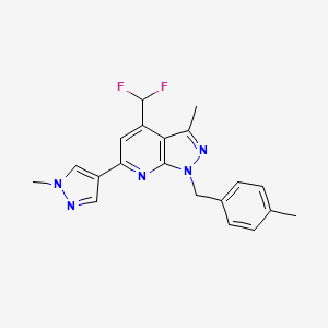 4-(difluoromethyl)-3-methyl-1-(4-methylbenzyl)-6-(1-methyl-1H-pyrazol-4-yl)-1H-pyrazolo[3,4-b]pyridine