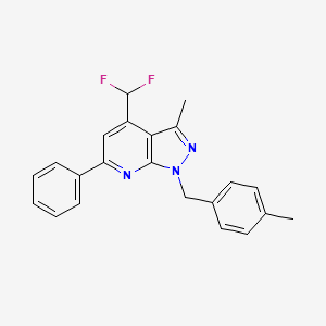 4-(difluoromethyl)-3-methyl-1-(4-methylbenzyl)-6-phenyl-1H-pyrazolo[3,4-b]pyridine