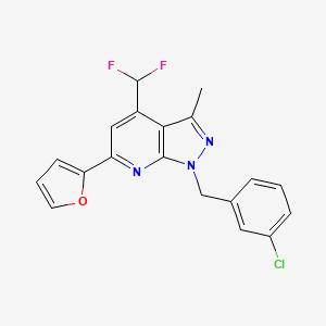 1-(3-chlorobenzyl)-4-(difluoromethyl)-6-(2-furyl)-3-methyl-1H-pyrazolo[3,4-b]pyridine