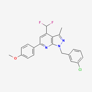 1-(3-chlorobenzyl)-4-(difluoromethyl)-6-(4-methoxyphenyl)-3-methyl-1H-pyrazolo[3,4-b]pyridine