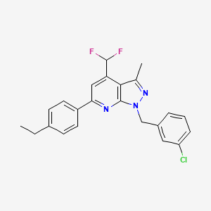 1-(3-chlorobenzyl)-4-(difluoromethyl)-6-(4-ethylphenyl)-3-methyl-1H-pyrazolo[3,4-b]pyridine