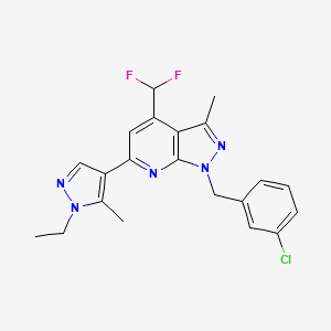 1-(3-chlorobenzyl)-4-(difluoromethyl)-6-(1-ethyl-5-methyl-1H-pyrazol-4-yl)-3-methyl-1H-pyrazolo[3,4-b]pyridine