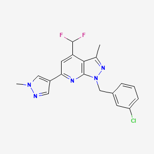 1-(3-chlorobenzyl)-4-(difluoromethyl)-3-methyl-6-(1-methyl-1H-pyrazol-4-yl)-1H-pyrazolo[3,4-b]pyridine