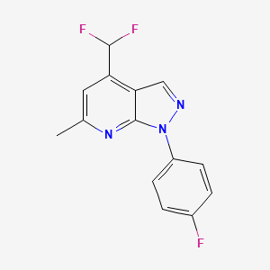 4-(difluoromethyl)-1-(4-fluorophenyl)-6-methyl-1H-pyrazolo[3,4-b]pyridine