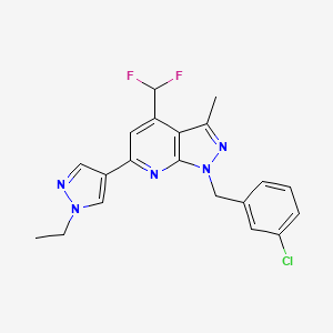 1-(3-chlorobenzyl)-4-(difluoromethyl)-6-(1-ethyl-1H-pyrazol-4-yl)-3-methyl-1H-pyrazolo[3,4-b]pyridine