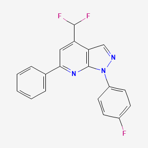 4-(difluoromethyl)-1-(4-fluorophenyl)-6-phenyl-1H-pyrazolo[3,4-b]pyridine