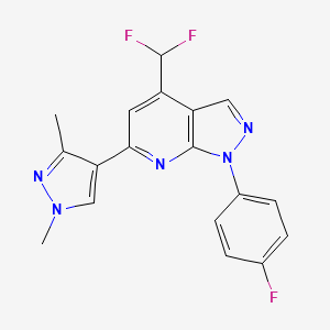 4-(difluoromethyl)-6-(1,3-dimethyl-1H-pyrazol-4-yl)-1-(4-fluorophenyl)-1H-pyrazolo[3,4-b]pyridine