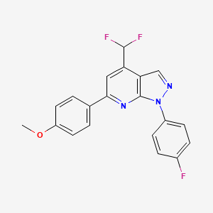 4-[4-(DIFLUOROMETHYL)-1-(4-FLUOROPHENYL)-1H-PYRAZOLO[3,4-B]PYRIDIN-6-YL]PHENYL METHYL ETHER