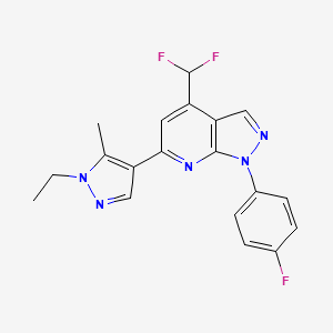 4-(difluoromethyl)-6-(1-ethyl-5-methyl-1H-pyrazol-4-yl)-1-(4-fluorophenyl)-1H-pyrazolo[3,4-b]pyridine