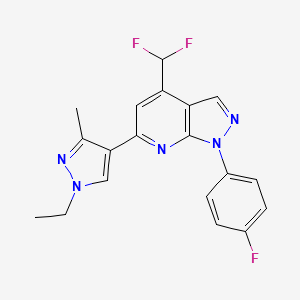 4-(difluoromethyl)-6-(1-ethyl-3-methyl-1H-pyrazol-4-yl)-1-(4-fluorophenyl)-1H-pyrazolo[3,4-b]pyridine