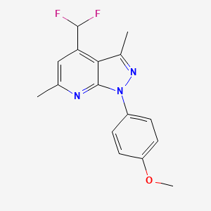 4-[4-(DIFLUOROMETHYL)-3,6-DIMETHYL-1H-PYRAZOLO[3,4-B]PYRIDIN-1-YL]PHENYL METHYL ETHER