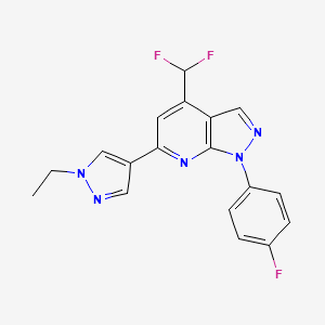 4-(difluoromethyl)-6-(1-ethyl-1H-pyrazol-4-yl)-1-(4-fluorophenyl)-1H-pyrazolo[3,4-b]pyridine