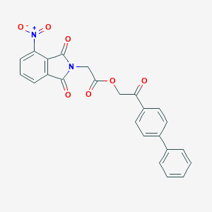 molecular formula C24H16N2O7 B434900 [2-Oxo-2-(4-phenylphenyl)ethyl] 2-(4-nitro-1,3-dioxoisoindol-2-yl)acetate CAS No. 351895-70-0