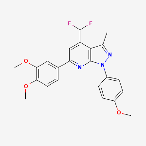 4-[4-(DIFLUOROMETHYL)-6-(3,4-DIMETHOXYPHENYL)-3-METHYL-1H-PYRAZOLO[3,4-B]PYRIDIN-1-YL]PHENYL METHYL ETHER