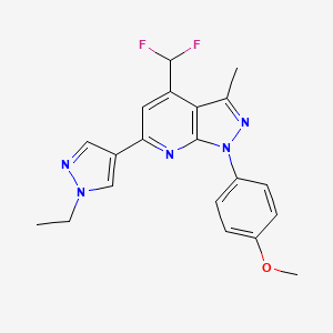 4-[4-(DIFLUOROMETHYL)-6-(1-ETHYL-1H-PYRAZOL-4-YL)-3-METHYL-1H-PYRAZOLO[3,4-B]PYRIDIN-1-YL]PHENYL METHYL ETHER