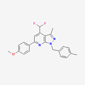 4-[4-(DIFLUOROMETHYL)-3-METHYL-1-(4-METHYLBENZYL)-1H-PYRAZOLO[3,4-B]PYRIDIN-6-YL]PHENYL METHYL ETHER