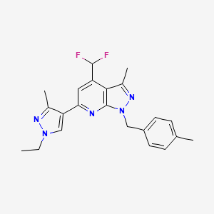 4-(difluoromethyl)-6-(1-ethyl-3-methyl-1H-pyrazol-4-yl)-3-methyl-1-(4-methylbenzyl)-1H-pyrazolo[3,4-b]pyridine