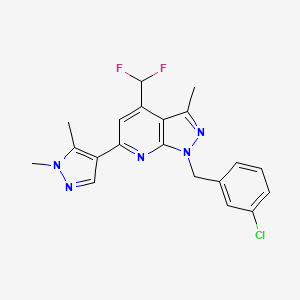 1-(3-chlorobenzyl)-4-(difluoromethyl)-6-(1,5-dimethyl-1H-pyrazol-4-yl)-3-methyl-1H-pyrazolo[3,4-b]pyridine