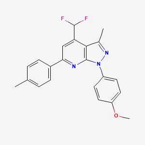 4-[4-(DIFLUOROMETHYL)-3-METHYL-6-(4-METHYLPHENYL)-1H-PYRAZOLO[3,4-B]PYRIDIN-1-YL]PHENYL METHYL ETHER