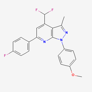 4-[4-(DIFLUOROMETHYL)-6-(4-FLUOROPHENYL)-3-METHYL-1H-PYRAZOLO[3,4-B]PYRIDIN-1-YL]PHENYL METHYL ETHER