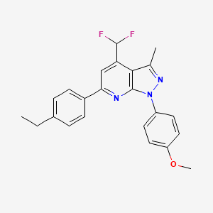 4-[4-(DIFLUOROMETHYL)-6-(4-ETHYLPHENYL)-3-METHYL-1H-PYRAZOLO[3,4-B]PYRIDIN-1-YL]PHENYL METHYL ETHER