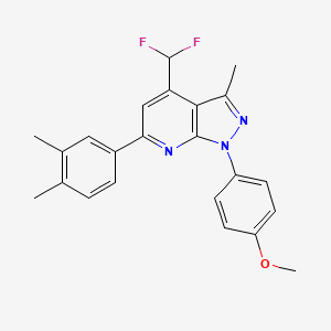 4-[4-(DIFLUOROMETHYL)-6-(3,4-DIMETHYLPHENYL)-3-METHYL-1H-PYRAZOLO[3,4-B]PYRIDIN-1-YL]PHENYL METHYL ETHER