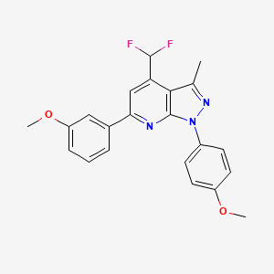 3-[4-(DIFLUOROMETHYL)-1-(4-METHOXYPHENYL)-3-METHYL-1H-PYRAZOLO[3,4-B]PYRIDIN-6-YL]PHENYL METHYL ETHER