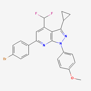 4-[6-(4-BROMOPHENYL)-3-CYCLOPROPYL-4-(DIFLUOROMETHYL)-1H-PYRAZOLO[3,4-B]PYRIDIN-1-YL]PHENYL METHYL ETHER