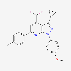 3-cyclopropyl-4-(difluoromethyl)-1-(4-methoxyphenyl)-6-(4-methylphenyl)-1H-pyrazolo[3,4-b]pyridine