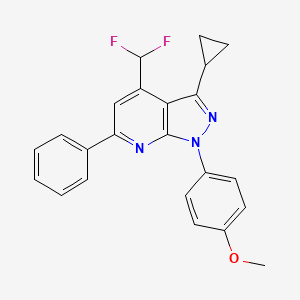 3-cyclopropyl-4-(difluoromethyl)-1-(4-methoxyphenyl)-6-phenyl-1H-pyrazolo[3,4-b]pyridine