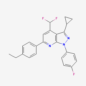 3-cyclopropyl-4-(difluoromethyl)-6-(4-ethylphenyl)-1-(4-fluorophenyl)-1H-pyrazolo[3,4-b]pyridine