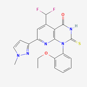 5-(difluoromethyl)-1-(2-ethoxyphenyl)-7-(1-methyl-1H-pyrazol-3-yl)-2-sulfanylpyrido[2,3-d]pyrimidin-4(1H)-one