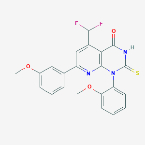 5-(difluoromethyl)-1-(2-methoxyphenyl)-7-(3-methoxyphenyl)-2-sulfanylpyrido[2,3-d]pyrimidin-4(1H)-one