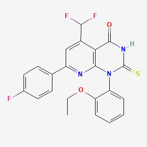 5-(difluoromethyl)-1-(2-ethoxyphenyl)-7-(4-fluorophenyl)-2-sulfanylpyrido[2,3-d]pyrimidin-4(1H)-one