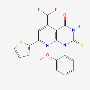 5-(DIFLUOROMETHYL)-1-(2-METHOXYPHENYL)-2-SULFANYL-7-(2-THIENYL)PYRIDO[2,3-D]PYRIMIDIN-4(1H)-ONE