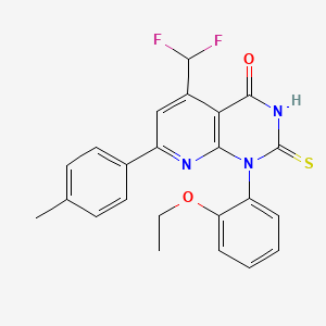 5-(difluoromethyl)-1-(2-ethoxyphenyl)-7-(4-methylphenyl)-2-sulfanylpyrido[2,3-d]pyrimidin-4(1H)-one