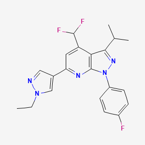 4-(difluoromethyl)-6-(1-ethyl-1H-pyrazol-4-yl)-1-(4-fluorophenyl)-3-isopropyl-1H-pyrazolo[3,4-b]pyridine