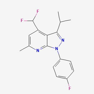 4-(difluoromethyl)-1-(4-fluorophenyl)-3-isopropyl-6-methyl-1H-pyrazolo[3,4-b]pyridine