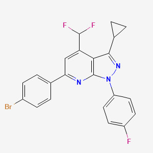 6-(4-bromophenyl)-3-cyclopropyl-4-(difluoromethyl)-1-(4-fluorophenyl)-1H-pyrazolo[3,4-b]pyridine