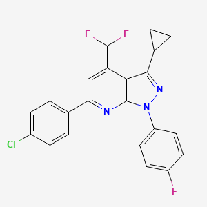 6-(4-chlorophenyl)-3-cyclopropyl-4-(difluoromethyl)-1-(4-fluorophenyl)-1H-pyrazolo[3,4-b]pyridine