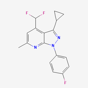 3-cyclopropyl-4-(difluoromethyl)-1-(4-fluorophenyl)-6-methyl-1H-pyrazolo[3,4-b]pyridine