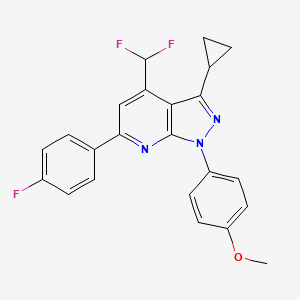 3-cyclopropyl-4-(difluoromethyl)-6-(4-fluorophenyl)-1-(4-methoxyphenyl)-1H-pyrazolo[3,4-b]pyridine