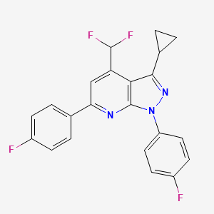 3-cyclopropyl-4-(difluoromethyl)-1,6-bis(4-fluorophenyl)-1H-pyrazolo[3,4-b]pyridine