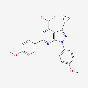 3-cyclopropyl-4-(difluoromethyl)-1,6-bis(4-methoxyphenyl)-1H-pyrazolo[3,4-b]pyridine