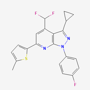 3-cyclopropyl-4-(difluoromethyl)-1-(4-fluorophenyl)-6-(5-methyl-2-thienyl)-1H-pyrazolo[3,4-b]pyridine