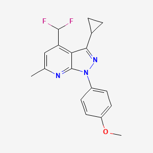 3-cyclopropyl-4-(difluoromethyl)-1-(4-methoxyphenyl)-6-methyl-1H-pyrazolo[3,4-b]pyridine